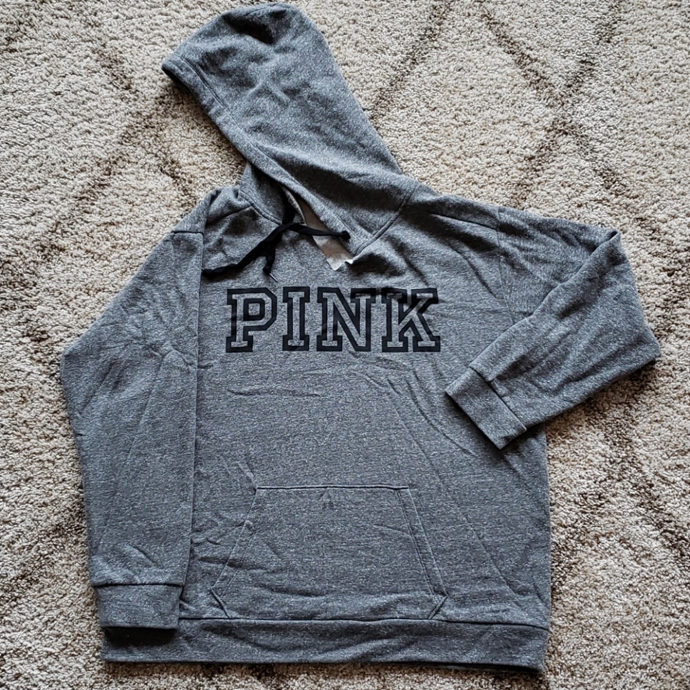PINK Hoodie Heather grey XL